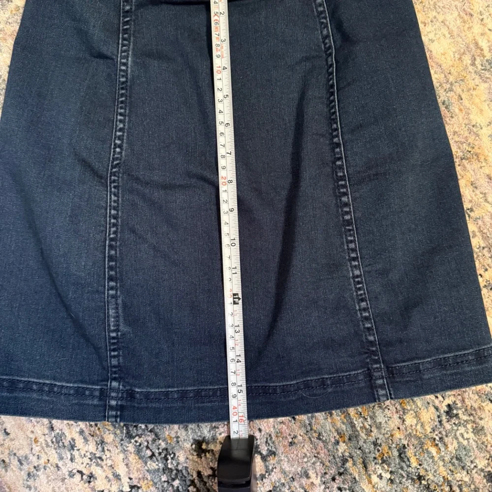 Free People This Way or That Dark Wash Denim Mini Skirt sz 4